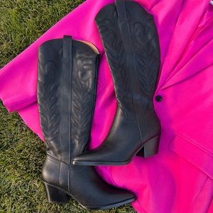 hella bella cowboy boots (BLACK)